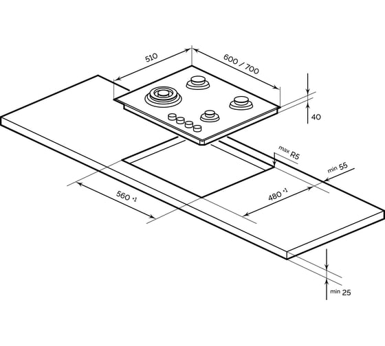 Газовая панель LEX GVG 642A BBL CHAO000423