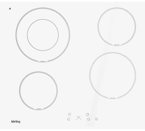 Электрическая варочная панель Korting HK 62001 BW 00000001446 1
