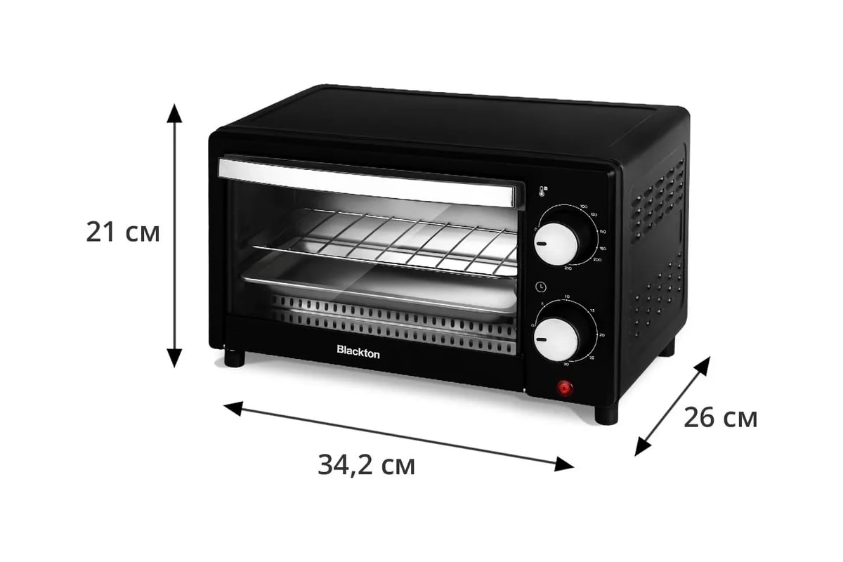 Электрическая печь Blackton Bt EO1001W черный 86198047 - выгодная цена,  отзывы, характеристики, фото - купить в Москве и РФ