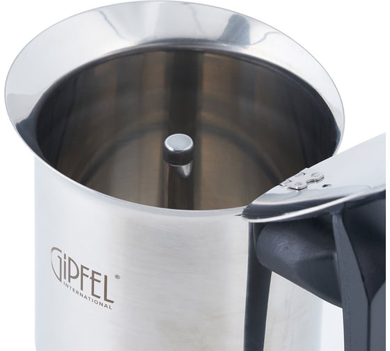 Гейзерная кофеварка GIPFEL VALS 16x23 см, 450 мл с индукционным дном нержавеющая сталь 18/10, нейлон 5330