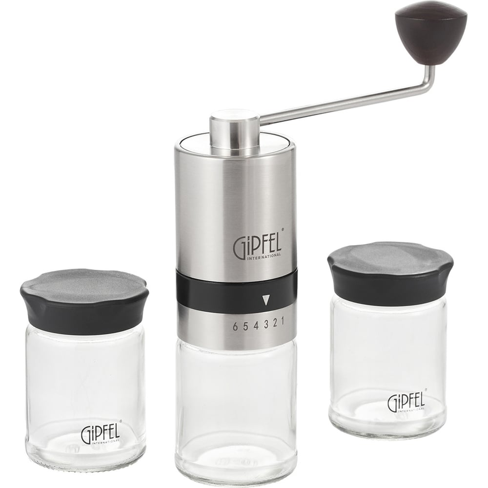 Кофемолка ручная GIPFEL ESSENCE со стальными жерновами, с двумя ...