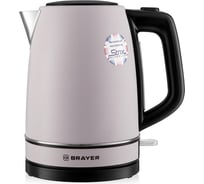 Электрический чайник BRAYER 1082BR VNQ by STRIX 2200 Вт, 1.7 л, стальной корпус, автоотключение BR1082