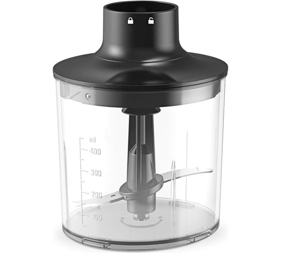 Блендер Centek CT-1352 черный, 1000 Вт, 4в1, блендер/венчик/пюре/чоппер, 400 мл + мерный стакан 600 мл CT-1352 Black