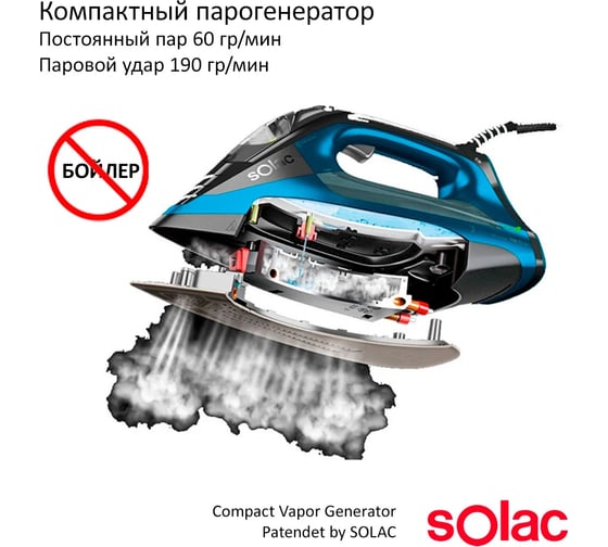 Утюг-парогенератор Solac Auto Evolution Sensor CVG9612