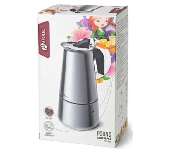 Кофеварка гейзерная APOLLO "Pound" 450 мл PND-450