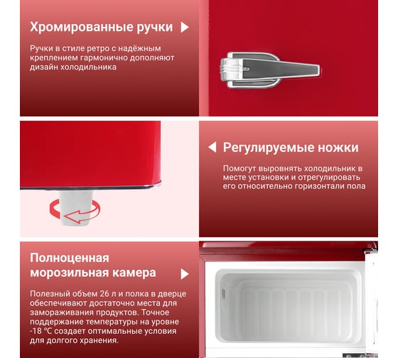 Холодильник RT-97 RED TESLER 00000202916