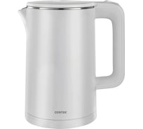 Чайник Centek CT-0009 белый, 1.7 л, 2000 Вт, двойные стенки, бесшовная колба, эффект термоса CT-0009 White