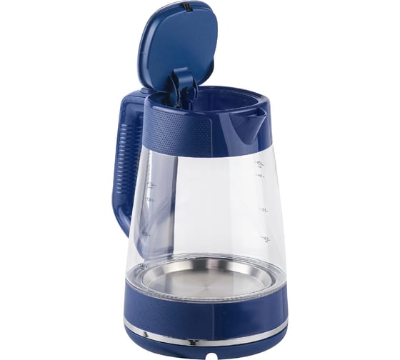 Чайник Centek CT-1014 синий, стекло, 1.7 л, 2200 Вт, LED, Защита от перегрева, STRIX контроллер CT-1014 Blue