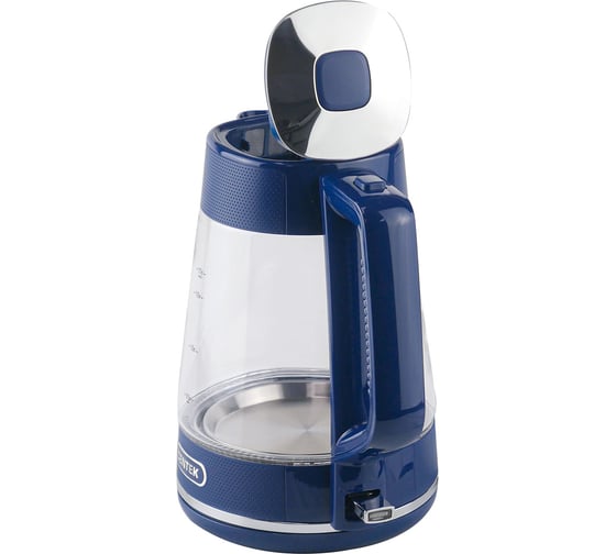 Чайник Centek CT-1014 синий, стекло, 1.7 л, 2200 Вт, LED, Защита от перегрева, STRIX контроллер CT-1014 Blue