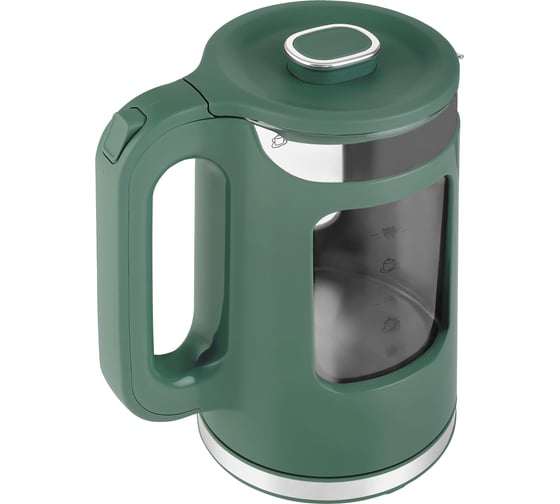 Чайник электрический Willmark WEK-1725G 1.7 л, поворот на 360 град., LED-подсветка, двустенный корпус, 2200 Вт, зеленый 2002559