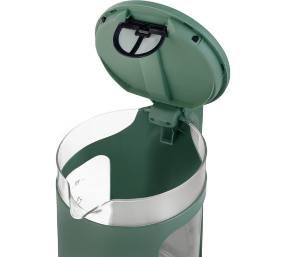 Чайник электрический Willmark WEK-1725G 1.7 л, поворот на 360 град., LED-подсветка, двустенный корпус, 2200 Вт, зеленый 2002559
