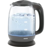 Чайник Centek серый, Vancouver стекло, 1.8 л, 2200 Вт, внутренняя LED подсветка, кнопка CT-0034