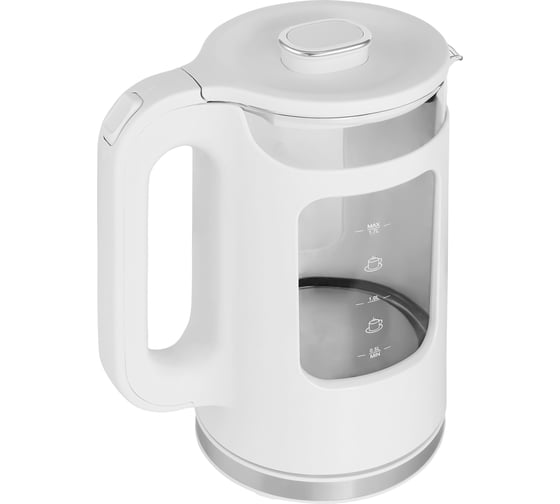 Чайник электрический Willmark WEK-1725W 1.7 л, поворот на 360 град., LED-подсветка, двустенный корпус, 2200 Вт, белый 2002558