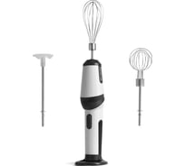 Миксер аккумуляторный Galaxy LINE GL 2227, белый, ручной, 20 Вт, 2 скорости, 3 насадки, время работы после полной зарядки от 45 до 90 минут 7020222270