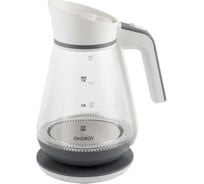 Чайник Energy E-297 1.5 л, стекло/пластик, цвет бело-серый, 005620