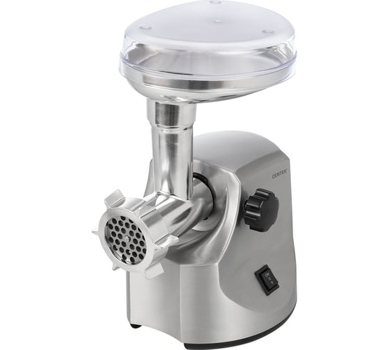 Мясорубка Centek 3000Bт, алюм. корпус, 3 диска, алюм.лоток, насадки колбас и кеббе, 3кг мин CT-1606