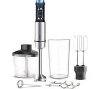 Блендер Centek CT-1311 черный сталь 1500 Вт, 15 скоростей, чоппер, венчик, крюк, капучинатор