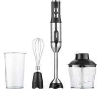 Блендер Centek CT-1332 черн. сталь 1500Вт, турбо режим, плавная регулировка, стакан, чоппер, венчик