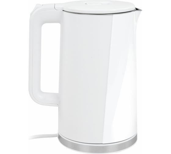 Чайник электрический с двойными стенками SONNEN Kt-8718w, 1.7 л, 2200 Вт, белый 454685