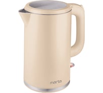 Чайник металлический MARTA MT-4556 бежевый оникс 42017