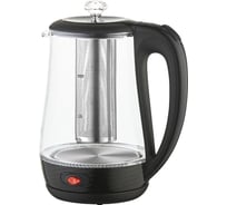 Чайник стеклянный MARTA MT-4642 черный 39343