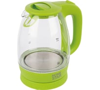 Чайник HomeStar HS-1012 1.7 л, стекло, пластик, зеленый 003943