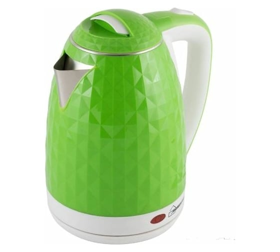 Чайник HomeStar HS-1015 1.8 л, зеленый/белый, двойной корпус 004194 1