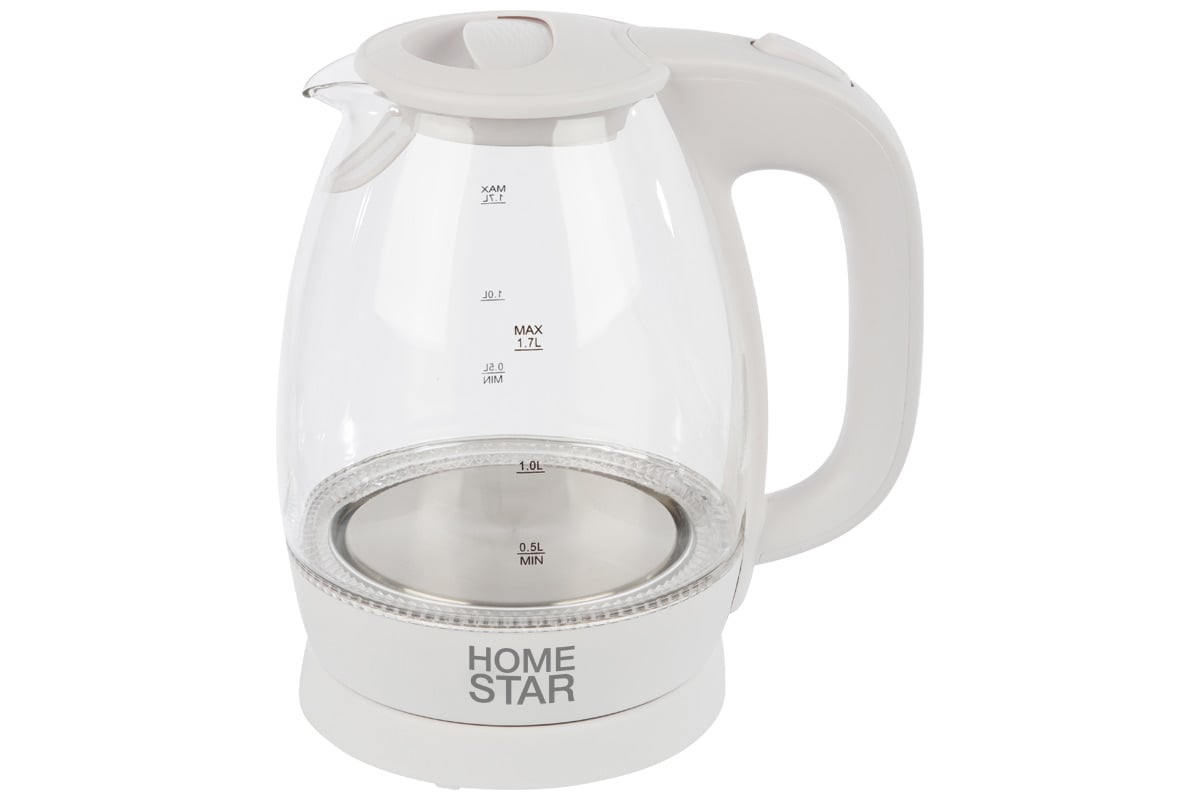 HomeStar HS-1012 1.7 л, стекло, пластик, белый 003566 - выгодная .