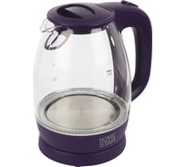 Чайник HomeStar HS-1012 1.7 л, стекло/пластик, фиолетовый 003847