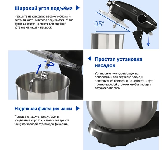 Кухонная машина TESLER KM-1860 BLACK 00000203017