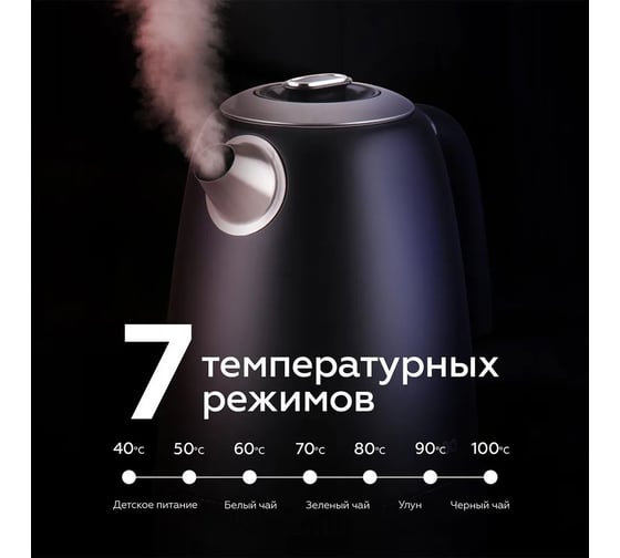 Чайник BQ KT1724SW черный 86195511