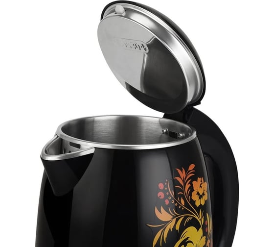 Чайник электрический BQ KT1702P черный-цветы 86201422