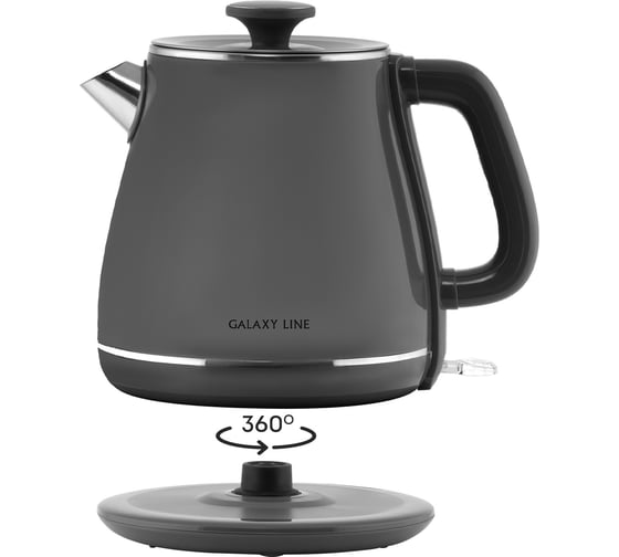 Чайник электрический Galaxy LINE GL 0331, 1.8 л, 2200 Вт, двойная стенка, серый 7010103318