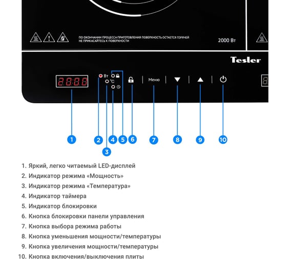 Индукционная плитка Tesler PI-23 00000096240