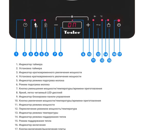 Индукционная плитка Tesler PI-15 00000201166