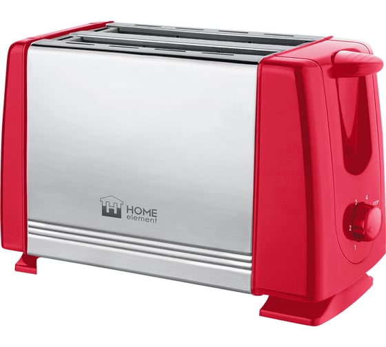 Тостер HOME ELEMENT HE-TS500 красный рубин 38540 1