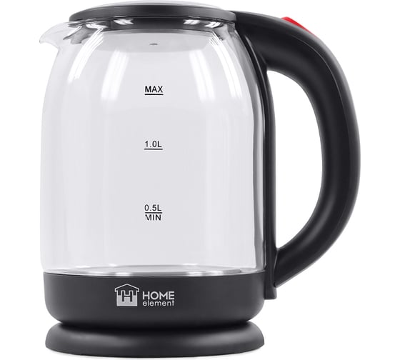 Чайник стеклянный HOME ELEMENT HE-KT2301 красный рубин 37875
