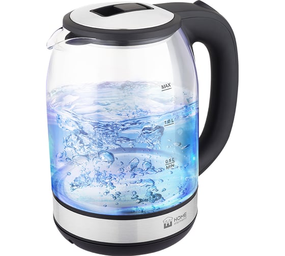 Чайник стеклянный HOME ELEMENT HE-KT2302 черный жемчуг 36940 1