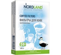 Фильтры для кофе NORDLAND неотбеленные, размер 1x4, 100 шт. в коробке 180582 34311325