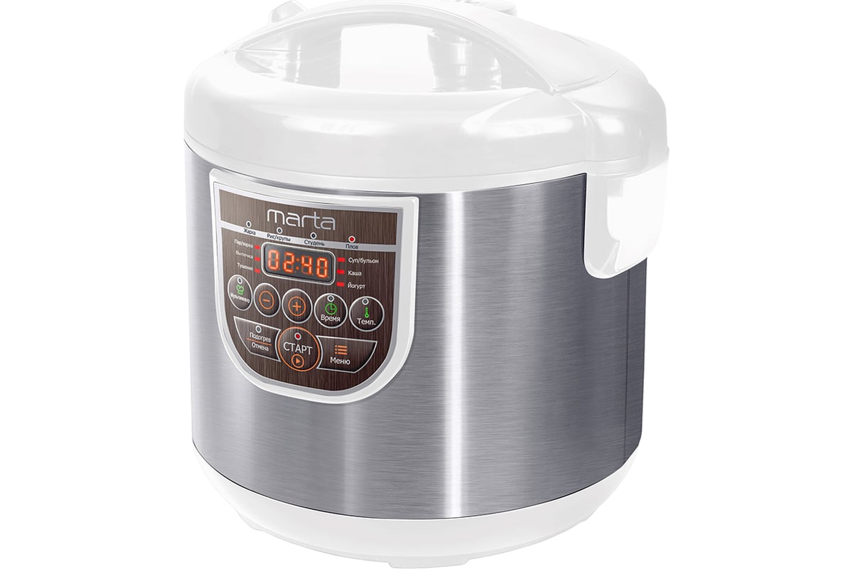Мультиварка MARTA MT-4322 CK2 GREBLON CERAMIC белый жемчуг 39465 ...