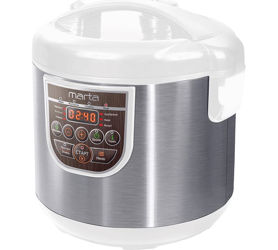 Мультиварка MARTA MT-4322 CK2 GREBLON CERAMIC белый жемчуг 39465