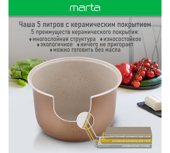 Мультиварка MARTA MT-MC4335A черный 39191