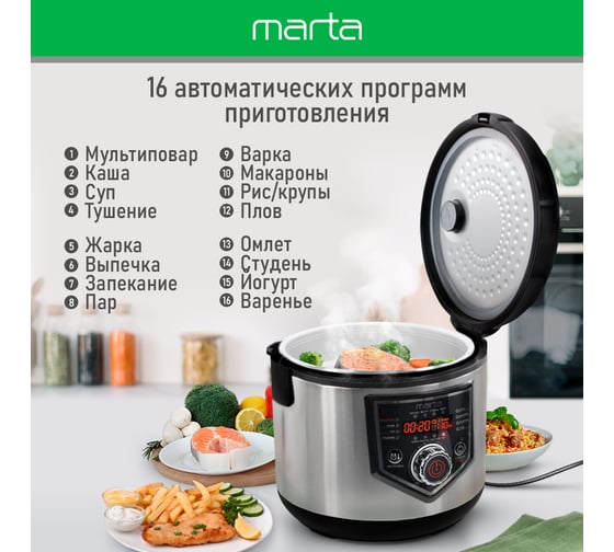 Мультиварка MARTA MT-MC4336A черный 39193