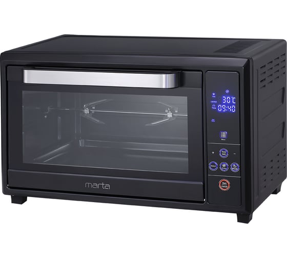 Мини-печь MARTA MT-4263 черный жемчуг, 35 л, сенсор+конвекция+шашлычница+эмаль 37252 1