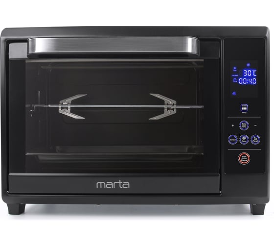 Мини-печь MARTA MT-4263 черный жемчуг, 35 л, сенсор+конвекция+шашлычница+эмаль 37252