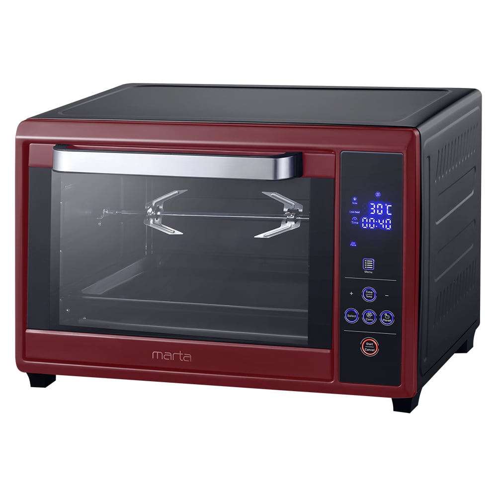 Мини-печь MARTA MT-4264 бордовый гранат, 40 л, сенсор+аэрофритюр ...