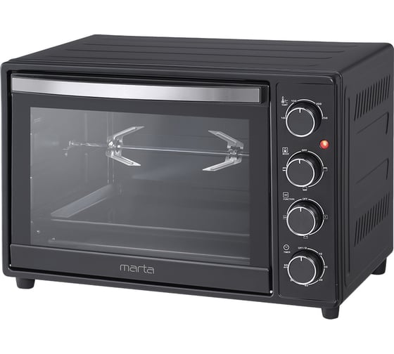 Мини-печь MARTA MT-4267 черный жемчуг, конвекция+шашлычница+эмаль 37256
