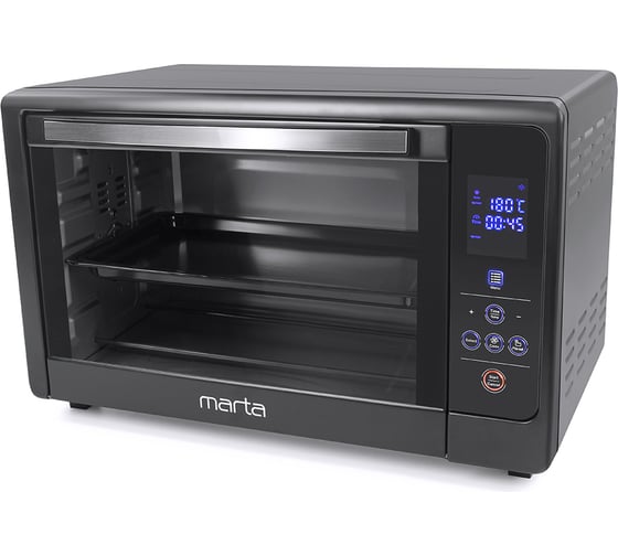 Мини-печь MARTA MT-4269 черный жемчуг, 50 л, сенсор+конвекция+вертел 37258