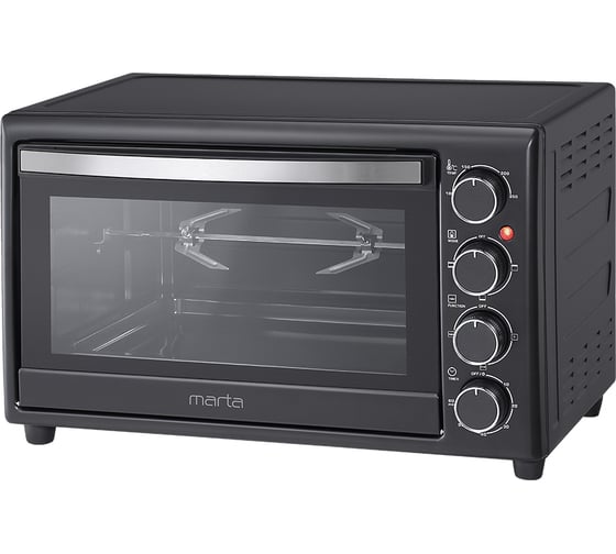 Мини-печь MARTA MT-4266 черный жемчуг, конвекция+вертел+эмаль 37255 1
