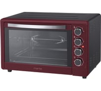 Мини-печь MARTA MT-4268 бордовый гранат, 12 режимов+конвекция+ шашлычница+ эмаль 40125